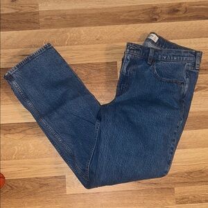 Abercrombie 90s straight mid rise Classic Blue Denim Jeans